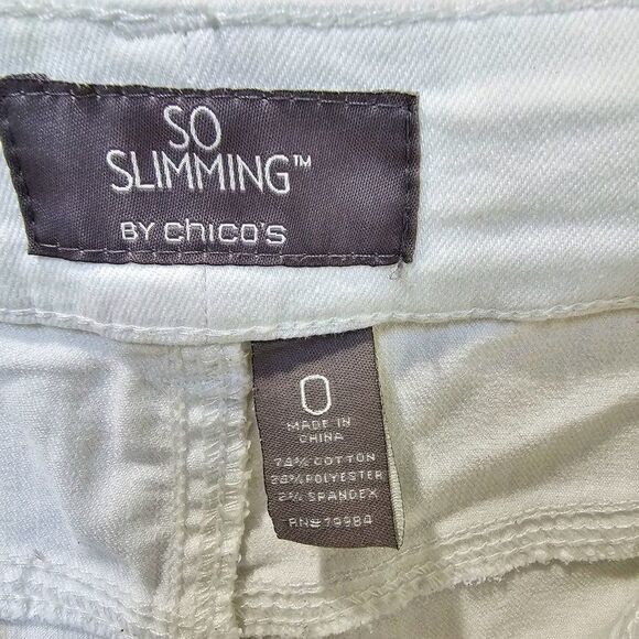 Chico's White So Slimming Slim Leg Jeans Size S/4 - Picture 5 of 7